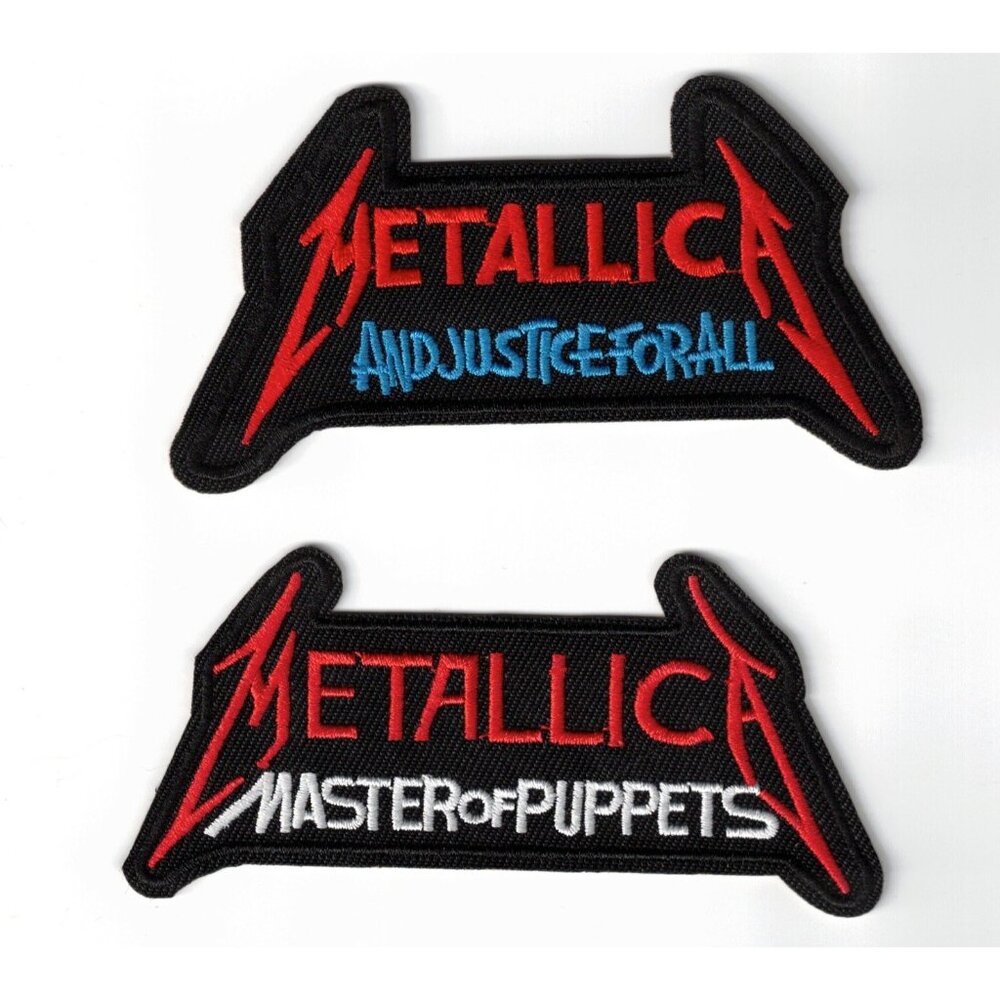 (2) Metallica Rock Band Music 2x4in Iron / Sew-On Patch